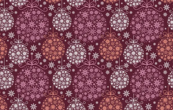 Picture holiday, new year, art, decoration, snowflake, Christmas balls