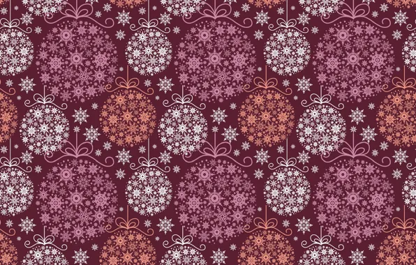 Holiday, new year, art, decoration, snowflake, Christmas balls