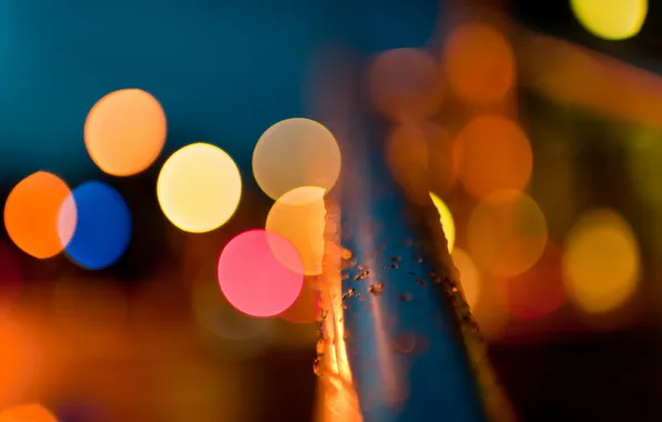 Macro, light, railings