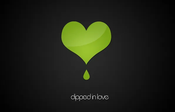 Picture love, strips, green, black, Heart