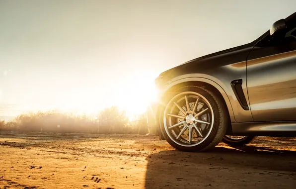 The sun, design, desert, wheel, disk, rays of light, BMW X6M