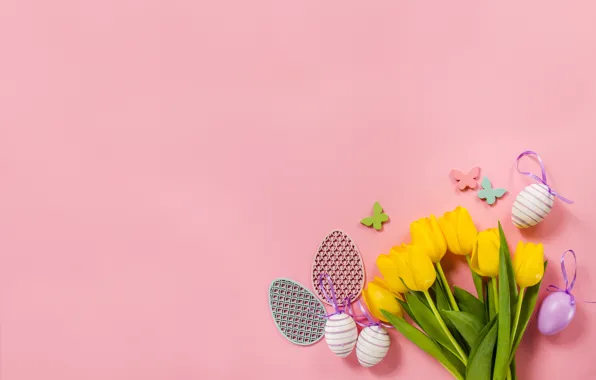 Easter, tulips, flower, pink, flowers, decor, Easter, Holiday