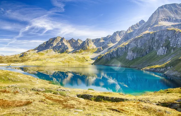 Mountains, nature, lake