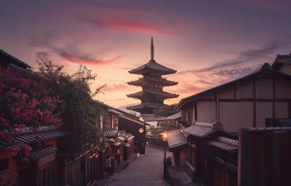 The city, street, home, Japan, Asia, pagoda, Kyoto