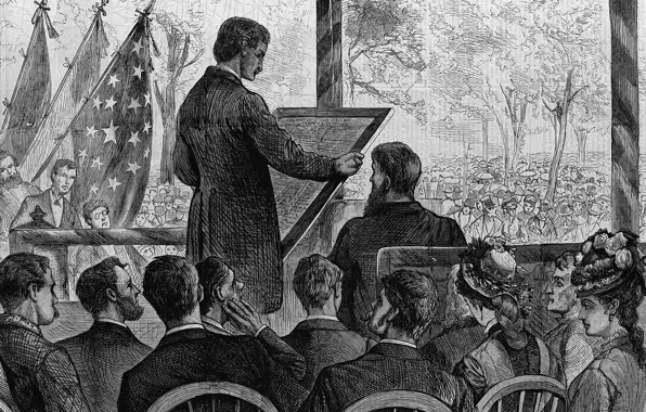 Picture black and white, Philadelphia, the Declaration of Independence, Richard Henry