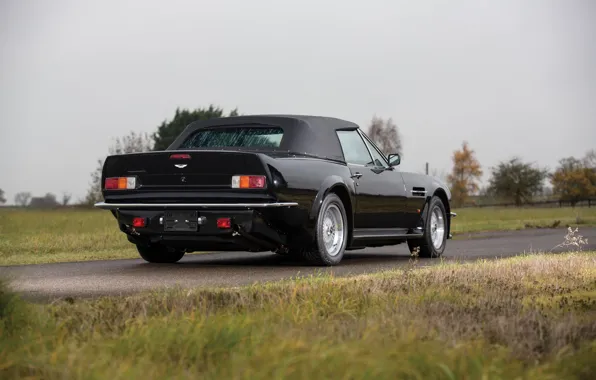 Black, British car, Aston Martin V8 Vantage Volante