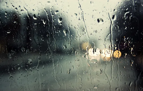 Road, glass, drops, machine, the city, rain, street, Bloor