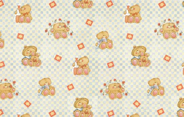 Picture background, texture, art, bear, children's