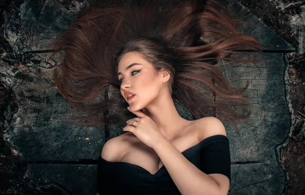 Picture pose, model, hair, portrait, makeup, hairstyle, lies, brown hair