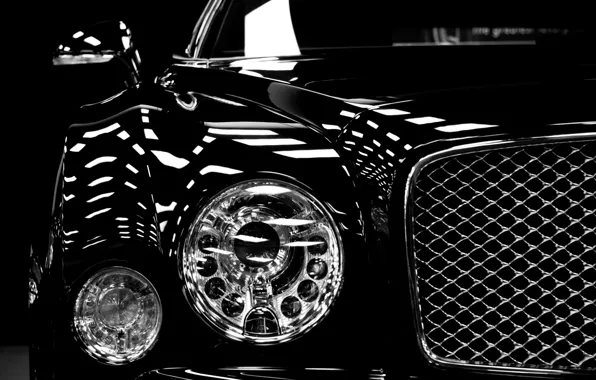Machine, lights, car, Bentley Mulsanne
