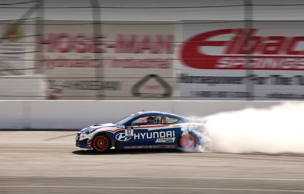 Tuning, smoke, drift, Hyundai, track, Genesis, Hyundai, Coupe RMR
