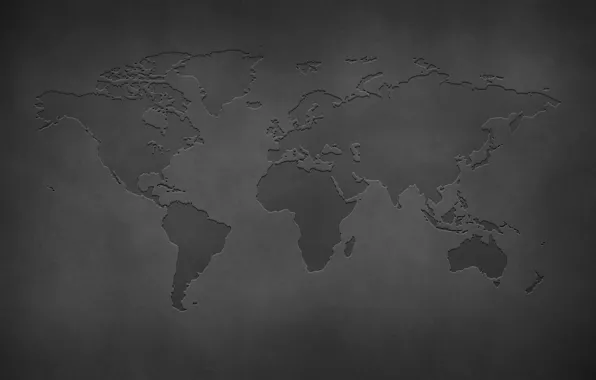 Picture wall, grey background, world map, the continent