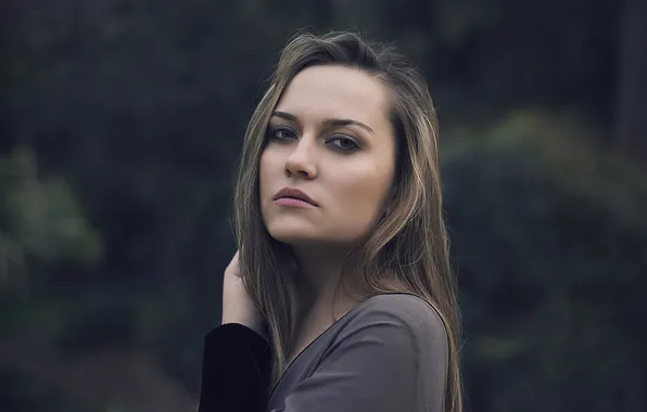 Look, girl, face, background, Katie