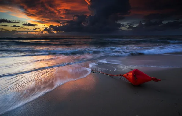 Sea, landscape, sunset, nature