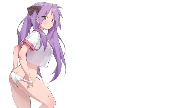 Girl, ass, panties, anime, art, erotica