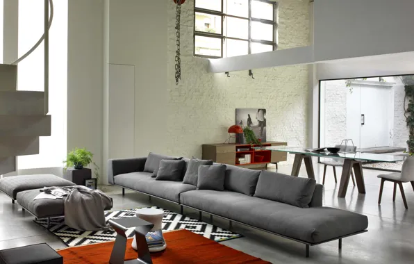 Picture design, grey, sofa, interior, modern, sofa, modern