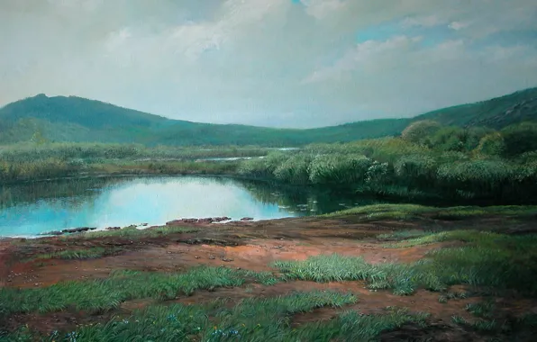 Picture landscape, Summer, 2008, Karkaralinsk, Aibek Begalin