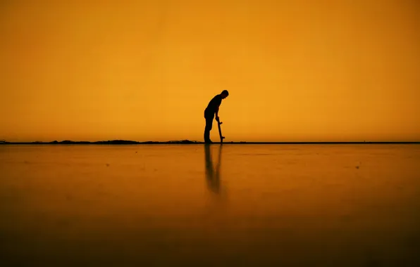 Line, shadow, male, skateboard