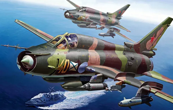 THE SOVIET NAVY, Soviet fighter-bomber, Su-17