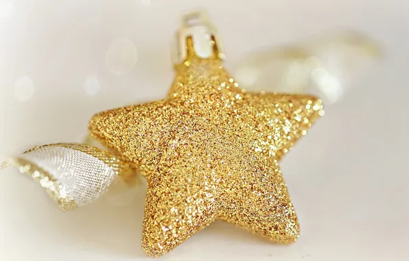 Gold, toy, Shine, new year, Christmas, tape, light background, bokeh