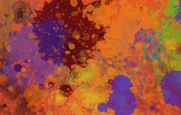 Color, squirt, abstraction, paint, colors, splatter, 1920x1080, abstraction