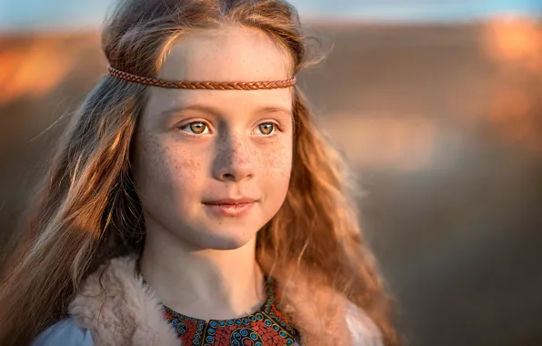 Smile, girl, freckles, Sofia, Elena Mironova