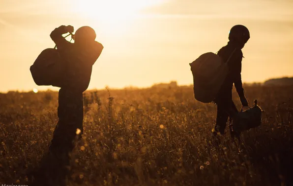 Field, parachute, photographer, photography, photographer, Maximeron
