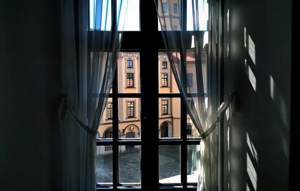 City, colorful, light, europe, view, old, window, castle