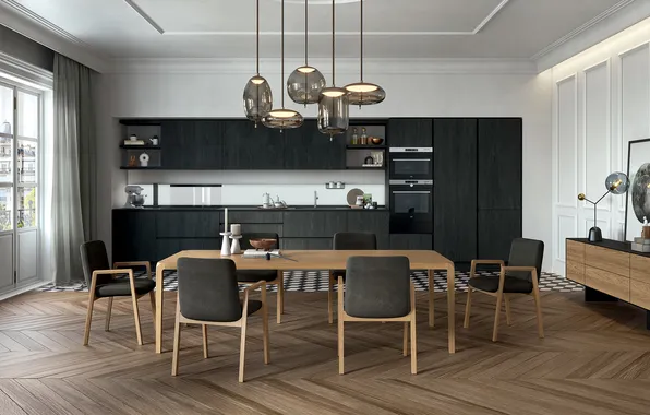 Style, interior, Italy, kitchen, dining room, dining area, Italian design, Greve in Chianti