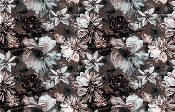 Flowers, background, Background, Pattern, Floral