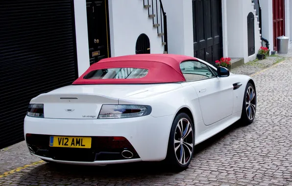 Aston Martin, Roadster, Vantage, Aston Martin, Roadster, rear view, V12, vantazh