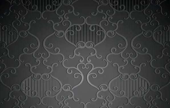 Picture retro, pattern, wallpaper, black background, ornament, vintage