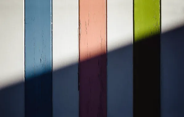 Light, the fence, color, shadow