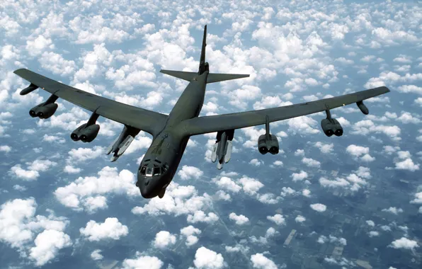Clouds, strategic bomber-missile carrier, Boeing B-52G