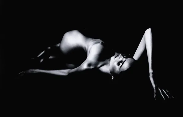 Girl, model, black and white, Miranda Kerr, Miranda Kerr