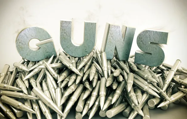 Picture metal, weapons, smoke, guns, cartridges