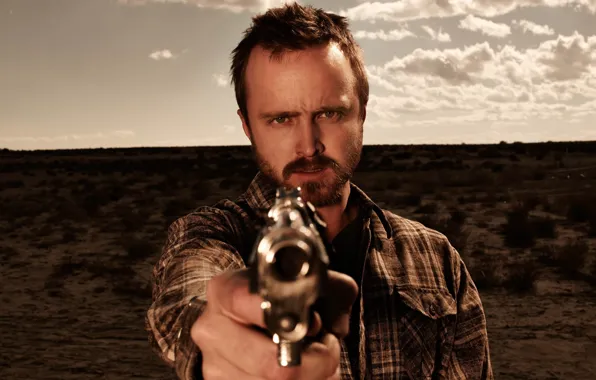 Gun, the barrel, The way, Breaking bad, Breaking Bad, The Way, Aaron Paul, Jesse Pinkman