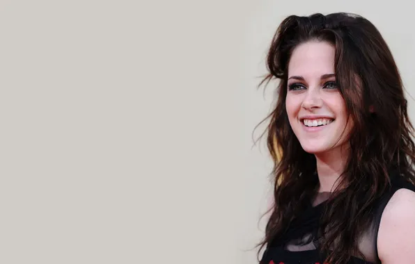 Smile, actress, brunette, Kristen Stewart
