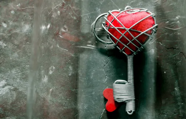 Love, heart, wire, Valentine's day, key, hack