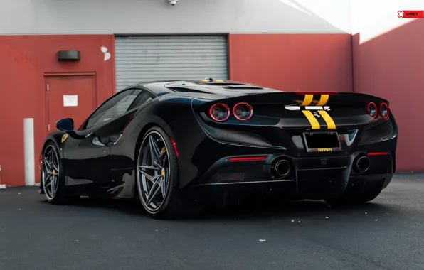 Ferrari, Auto, Rims, F8 Tribute, Italian Car, ANRKY Wheels, Black & Yellow
