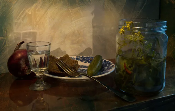 Picture bow, bread, stack, cucumbers, appetizer