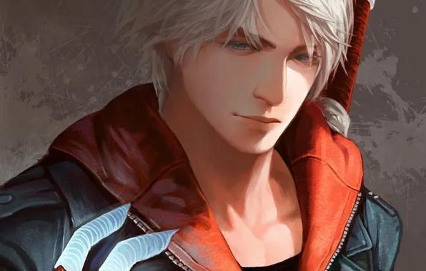 Picture hand, sword, art, guy, nero, devil may cry