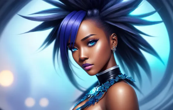 Girl, fantasy, black, fashion, art, digital art, fantasy art, fantasy girl