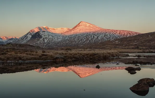 Picture the sky, sunset, mountains, lake