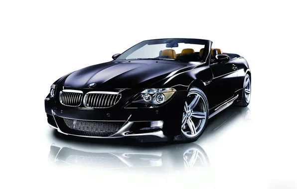 2006, BMW, BMW, white background, black, Convertible, 6-he, 6 series