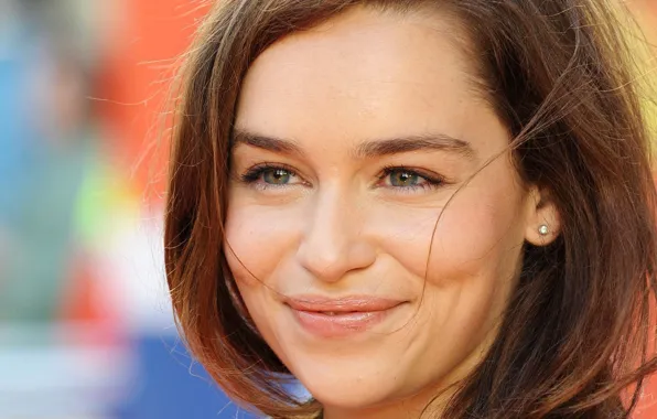 Face, smile, actress, brunette, Emilia Clarke, Emilia Clarke