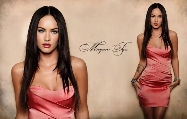 Picture look, Megan Fox, figure, dress, actress, brunette, tattoo, bracelets