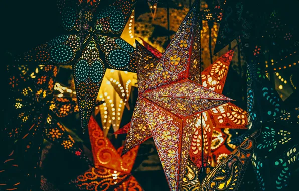 Stars, new year, Christmas