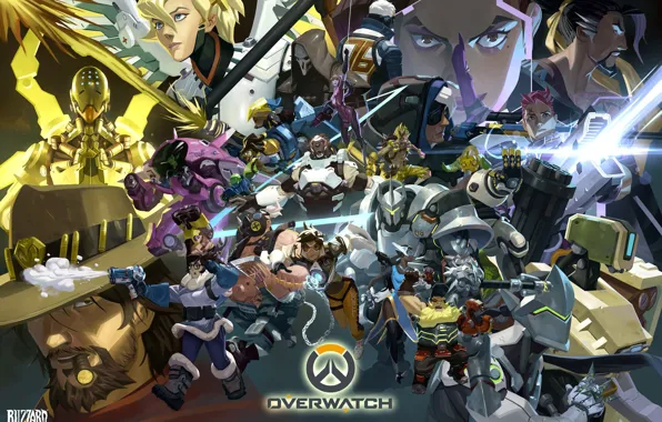 Gun, pistol, game, Blizzard, robot, mecha, weapon, angel