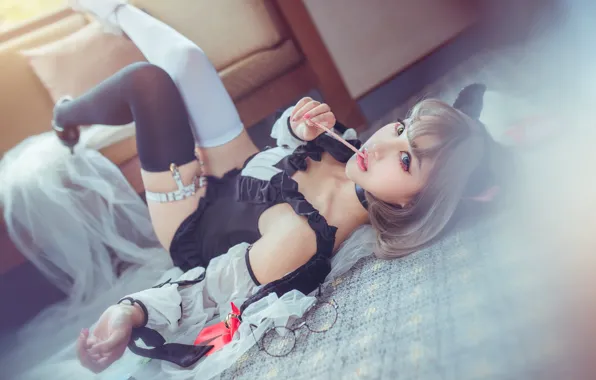 Look, girl, light, face, sexy, pose, style, background